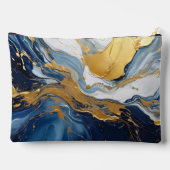 Fettabdruck von Gold und Blau Zubehörtasche (Rückseite)