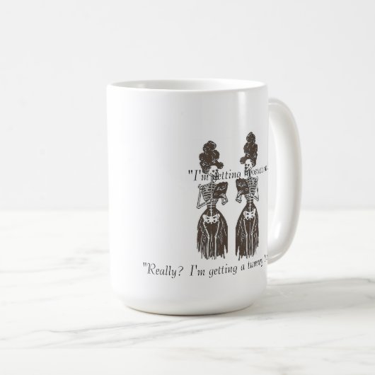 Fettabsaugung: Haut u. Knochen sprechen Reihen Kaffeetasse (VorderseiteRechts)