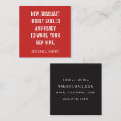 Fettangebot Quadratische Visitenkarte (Vorne/Hinten)