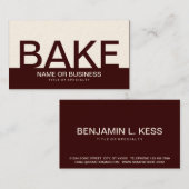 Fettbacken (Farbe anpassbar) Visitenkarte (Vorne/Hinten)