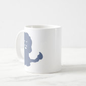Fettblaue Leo-Silhouette-Kaffeetasse Kaffeetasse (Vorderseite Links)