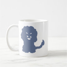 Fettblaue Leo-Silhouette-Kaffeetasse