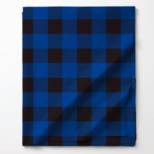 Fettblaue und schwarze Buffalo-Karo-Musterung Stoff