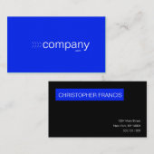 Fettblaue Visitenkarte mit Ihrer Webadresse (Vorne/Hinten)
