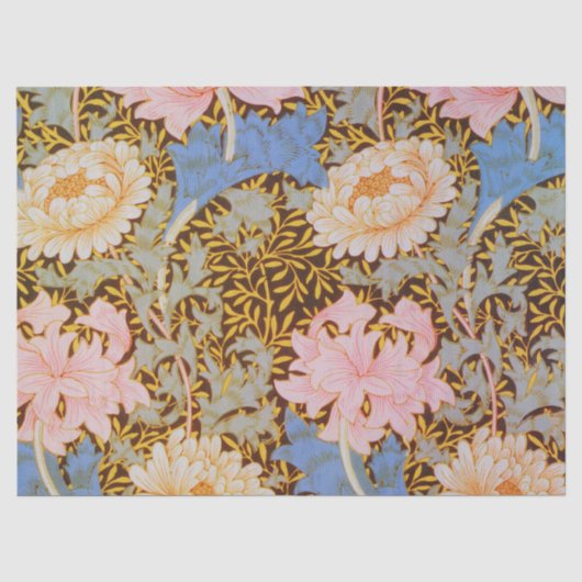 Fettblumendesign Wm Morris Seidenpapier (Vorderseite)