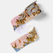 Fettblumiges William-Morris-Design Satinband (Rückseite)