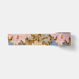 Fettblumiges William-Morris-Design Satinband