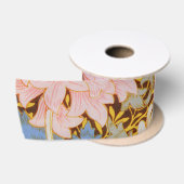 Fettblumiges William-Morris-Design Satinband (Spule)