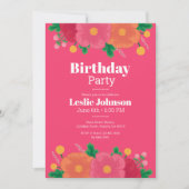 Fettblut Geburtstagsparty Einladung (Vorderseite)