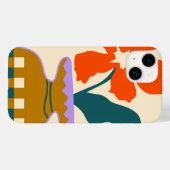 Fettblut in einer Gemusterten Vase Case-Mate iPhone Hülle (Rückseite (Horizontal))