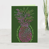 Fettbraune Ananas Geburtstagskarte Karte (Vorderseite)