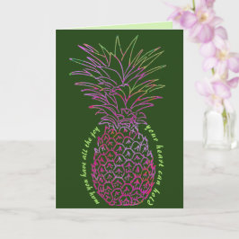 Fettbraune Ananas Geburtstagskarte Karte