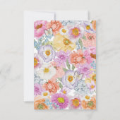 Fettbraune florale RSVP-Karte RSVP Karte (Rückseite)