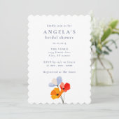 Fettbraunes Brautparty Einladung (Stehend Vorderseite)