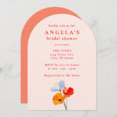 Fettbraunes Brautparty Einladung (Vorne/Hinten)