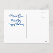 Fettdienstag Cat, Funny Fettdienstag Feiertagspostkarte (Rückseite)