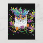 Fettdienstag Cat, Funny Fettdienstag Feiertagspostkarte (Vorderseite)