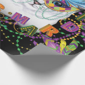 Fettdienstag Cat, Funny Fettdienstag Geschenkpapier (Ecke)