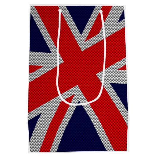 Fettdruck auf Carbon-Faserverbund Mittlere Geschenktüte (Rückseite)