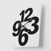 Fettdruck auf weißem Holz Quadratische Wanduhr (Winkel)