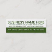 Fettdruck bei PHO BOWLS Treuekarte (Rückseite)