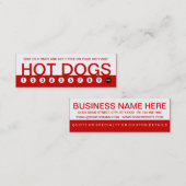 Fettdruck HOT DOGS Kundenbindung Treuekarte (Vorne/Hinten)