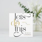 Fettdruck Lasse dies Save the Date Einladung (Stehend Vorderseite)