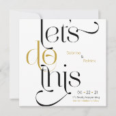 Fettdruck Lasse dies Save the Date Einladung (Vorderseite)