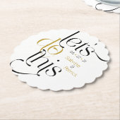 Fettdruck Lasse dies Save the Date Untersetzer (angewinkelt)