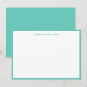 Fettdruck Personalisiert Name Seafoam Border Dankeskarte (Vorne/Hinten)
