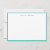 Fettdruck Personalisiert Name Seafoam Border Dankeskarte (Vorderseite)