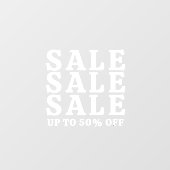 Fettdruck-Shop Verkauf Fensteraufkleber (Blatt)