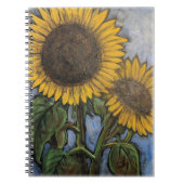 Fettdruck-Sonnenblumen Notizblock (Vorderseite)
