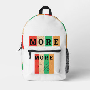 Fettdruck und Geometrie Bedruckter Rucksack