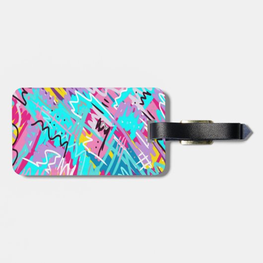 Fettdruckausdruck Abstrakt Gepäckanhänger (Rückseite horizontal)