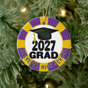 Fette Abschlussklasse 2027 Foto-Abschluss Keramik Ornament