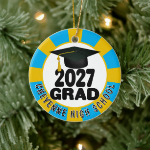Fette Abschlussklasse 2027 Foto-Abschluss Keramik Ornament