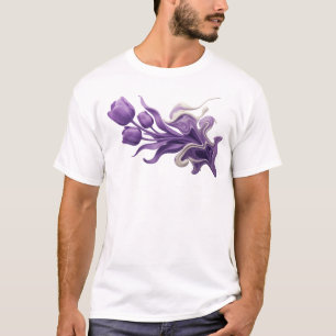 Fette ABSTRACTE BLUMEN Stil-Aussage T-Shirt