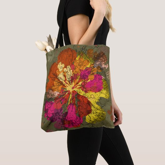 Fette Abstrakte Blüte Tasche