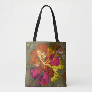 Fette Abstrakte Blüte Tasche