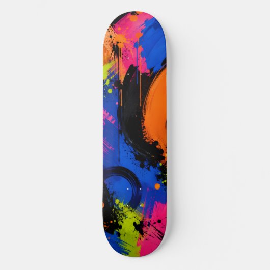 Fette abstrakte Farbspritzer-Skateboard-Platine Skateboard (Vorderseite)