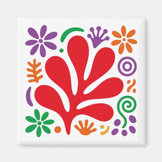 Fette abstrakte Magnet farbenfrohe floral Matisse- (Vorne)
