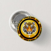 Fette abstrakte Tiger-Illustration Button (Vorne & Hinten)