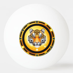 Fette abstrakte Tiger-Illustration Tischtennisball