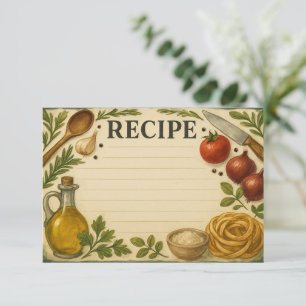 Fette Akzente der Toskana-Rezeptkarte