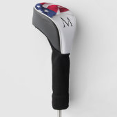 Fette amerikanische Flagge Monogramm Golf Headcover (angewinkelt)