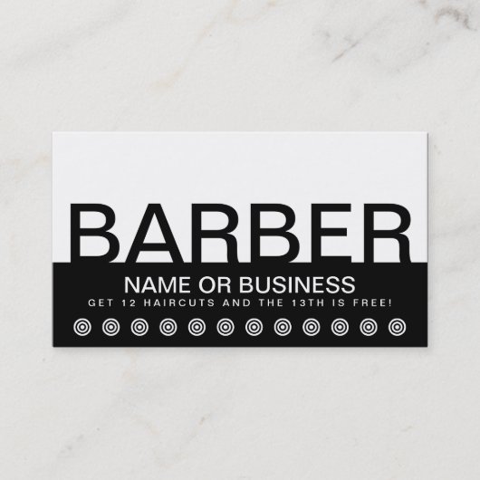 fette BARBER-Kundenkarte Treuekarte (Vorderseite)