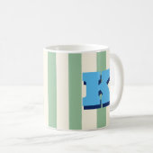 Fette benutzerdefinierte Initiale, personalisierte Kaffeetasse (VorderseiteRechts)