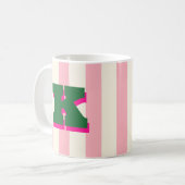 Fette benutzerdefinierte Initiale, personalisierte Kaffeetasse (Vorderseite Links)