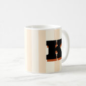 Fette benutzerdefinierte Initiale, personalisierte Kaffeetasse (VorderseiteRechts)